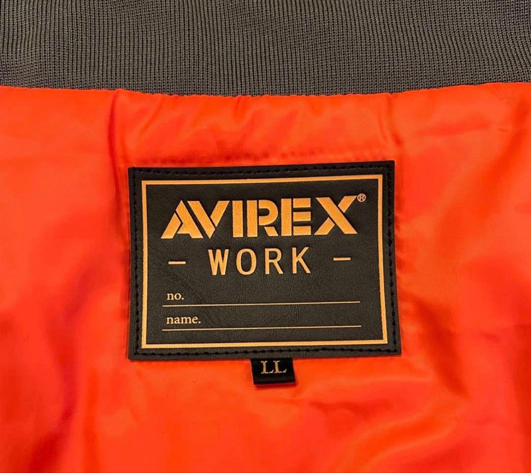 AVIREX WORK フライト防寒ジャケット アッシュグレー