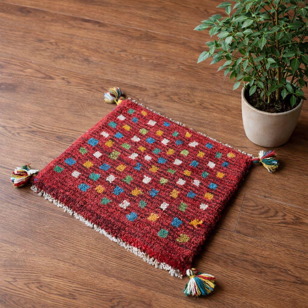 ペルシャギャッベ (ギャベ) チェアマット 椅子の座布団 No.11399