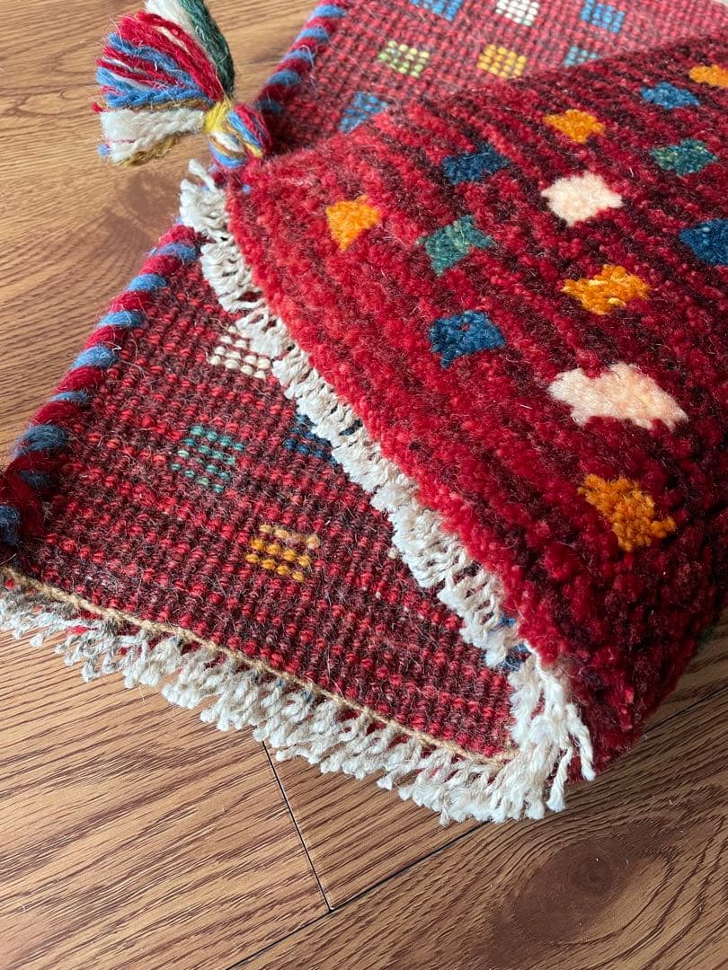 ペルシャギャッベ (ギャベ) チェアマット 椅子の座布団 No.11399