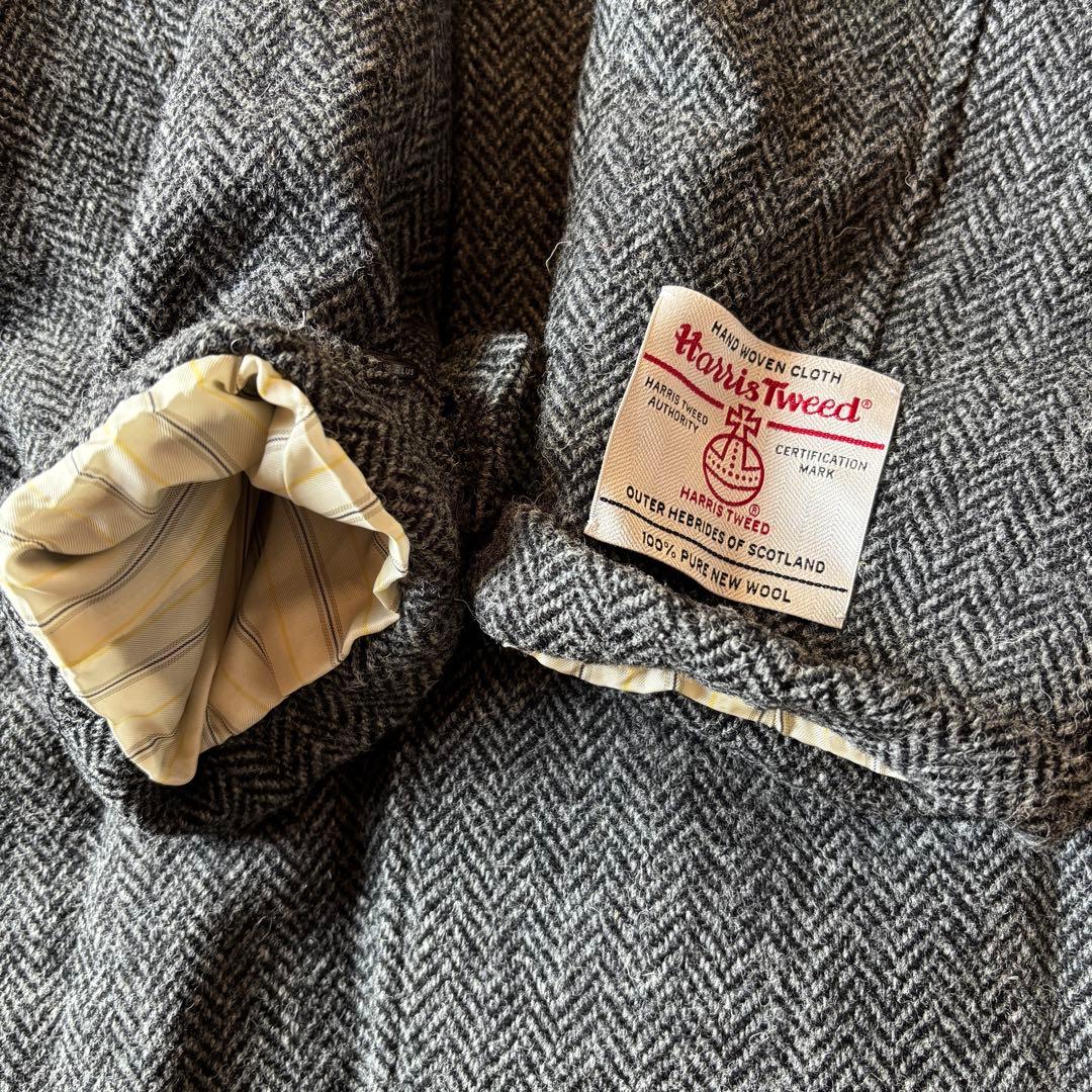 【新品未使用】BEAMS PLUSメンズ ハリスツイード バルカラーコート XL