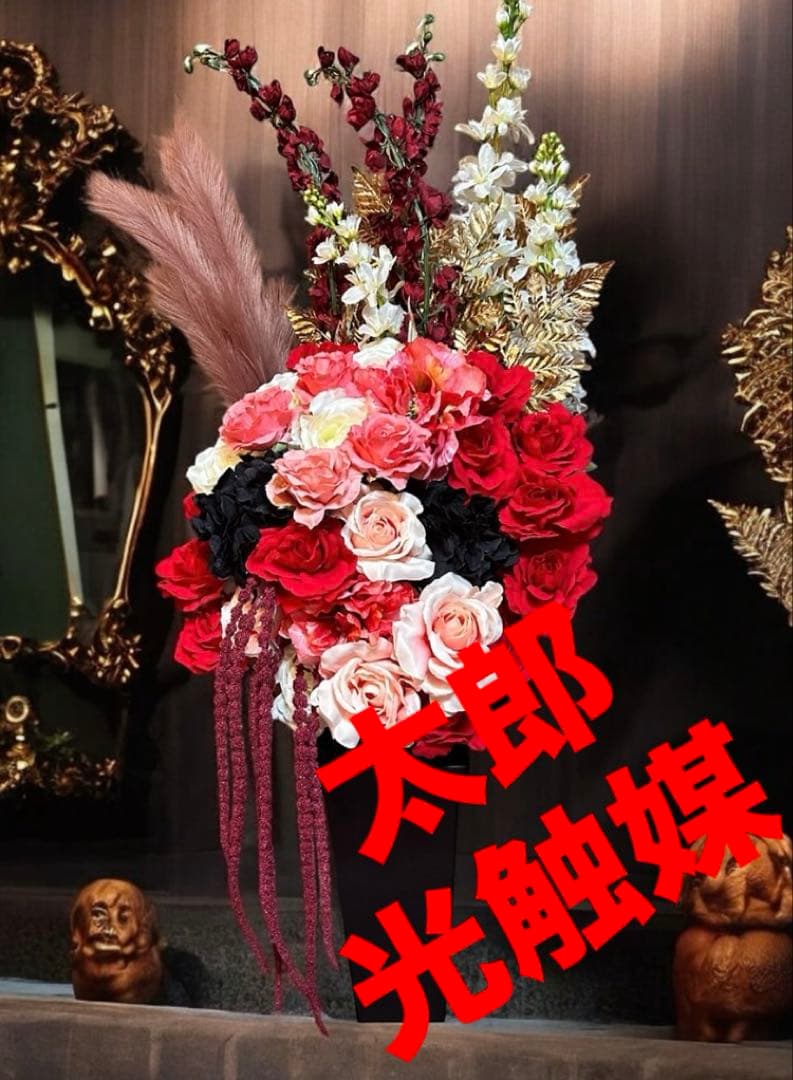 光触媒　人工観葉植物　ウォールグリーン　フェイクグリーン　ラグジュアリーローズ