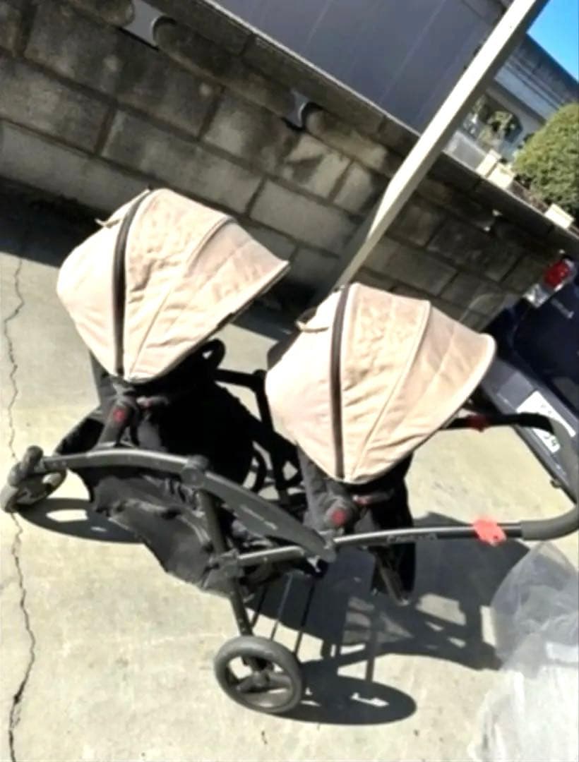 コンターズ オプション エリート ダブル ベージュ　二人乗りベビーカー
