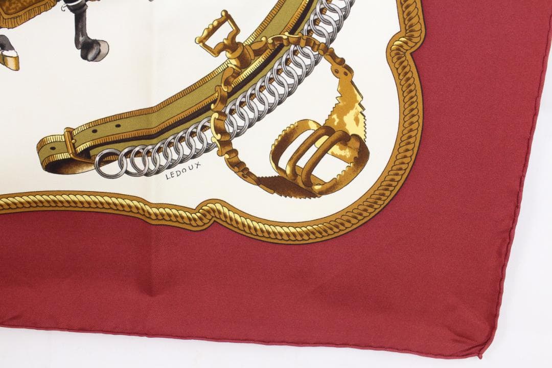 ◎Hermès エルメス スカーフ カレ90 乗馬 シルク 大判