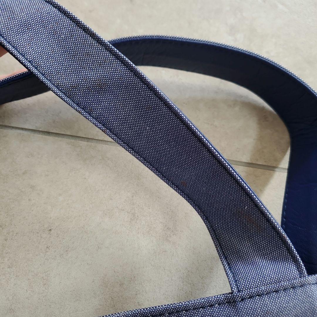 【美品】familiar ファミリア　デニム　マザーズバッグ　チャーム　ワッペン