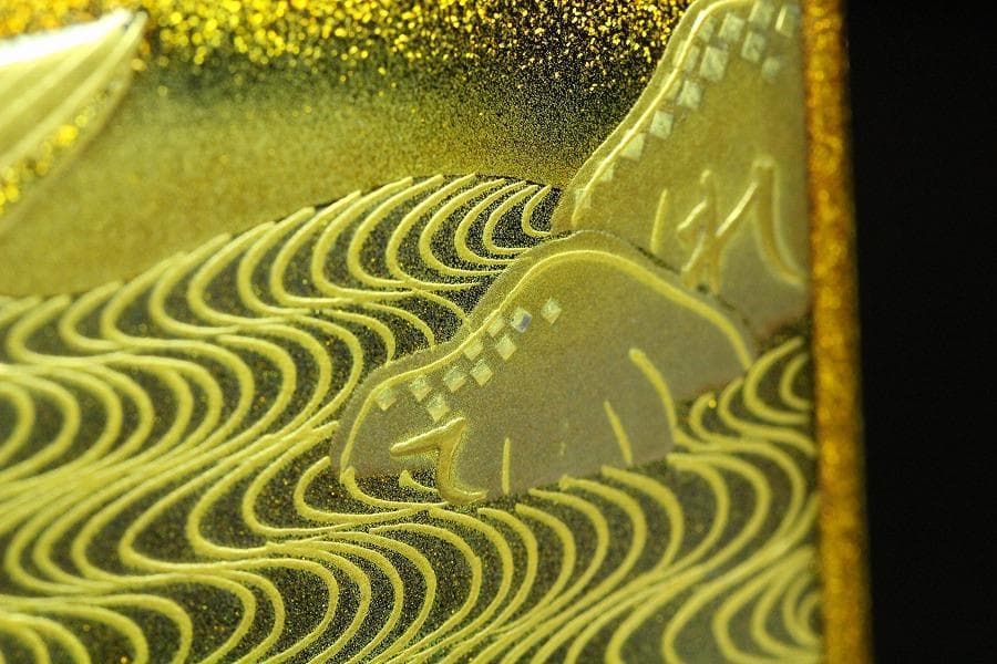 名品 輪島塗 初音蒔絵 香炉 純銀 火屋 美品(Ｋ-YC574)