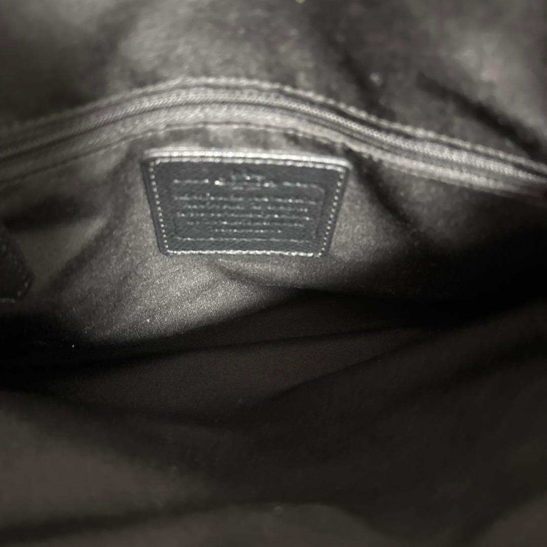 美品】COACH コーチ トートバッグ ブラック 黒 レザー 肩掛けOK 上品