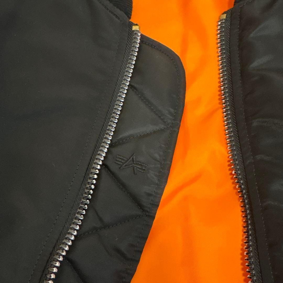 【美品】ALPHA アルファ MA-1 フライトジャケット サイズL ブラック