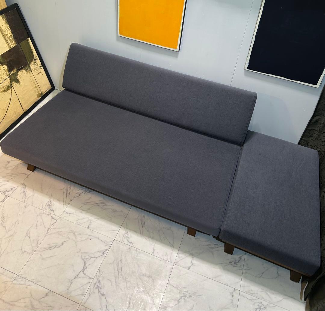 Sabisabi ソファ3人掛け【背もたれフラットタイプ】 オットマン