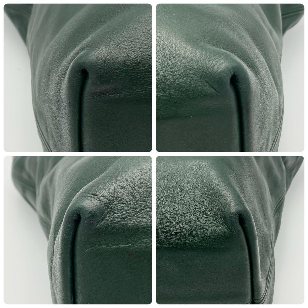 希少 オールドコーチ トートバッグ グリーン グラブタンレザー A4可 4140