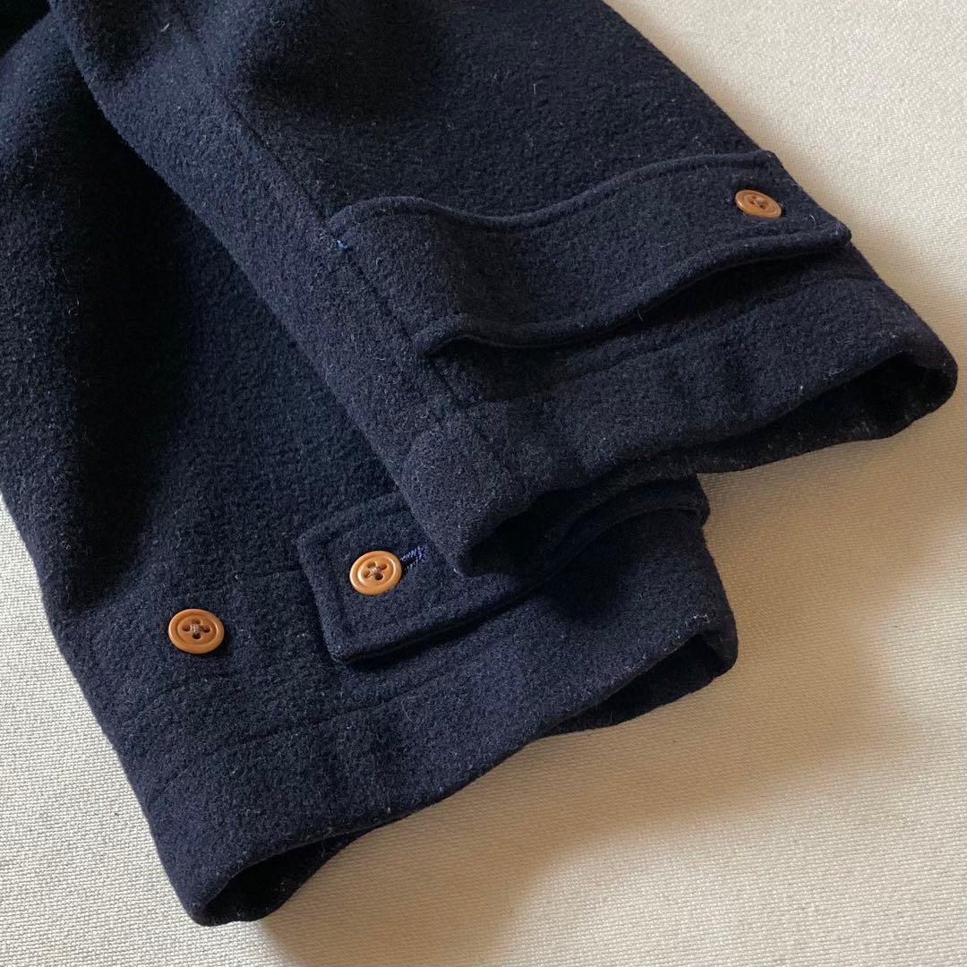 ビンテージ ラルフローレン ウール メルトン ロング ダッフルコート ネイビー