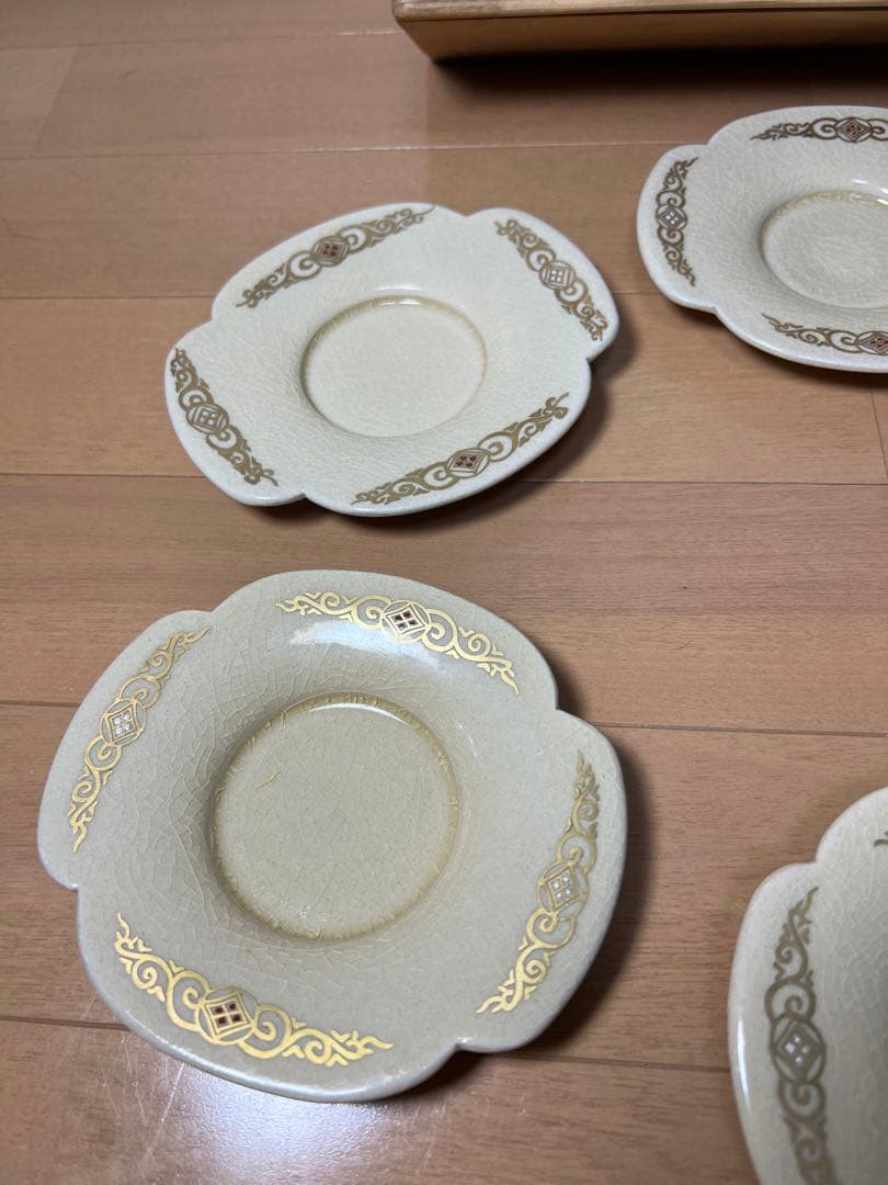 550 有田焼　薩摩　茶托　6客　金彩　未使用