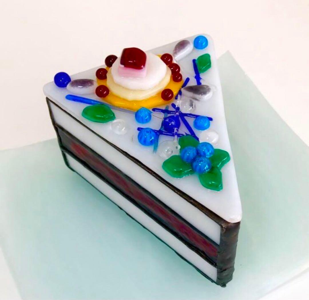 ステンドグラスケーキ(A)(B)(C)(D)(E)(G)(H)皿付7個セット売り