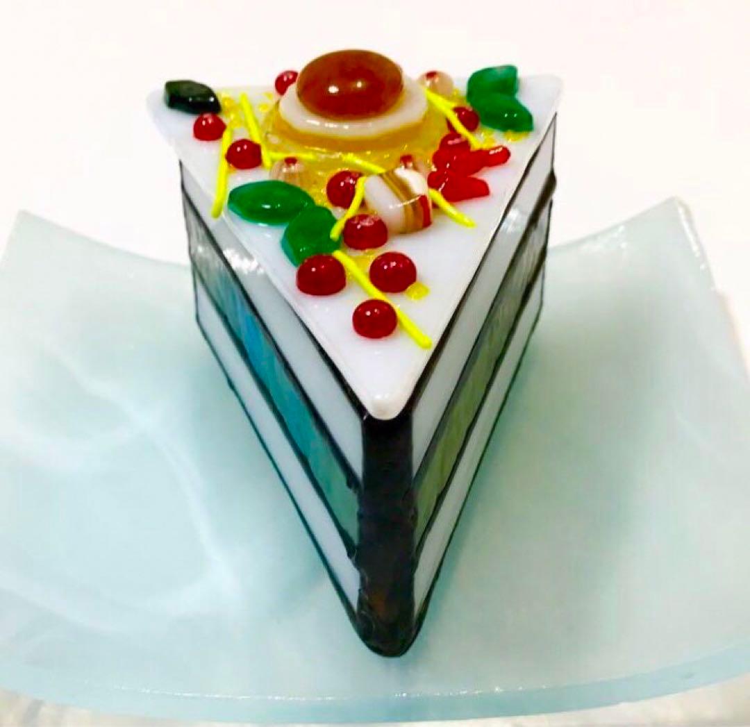 ステンドグラスケーキ(A)(B)(C)(D)(E)(G)(H)皿付7個セット売り