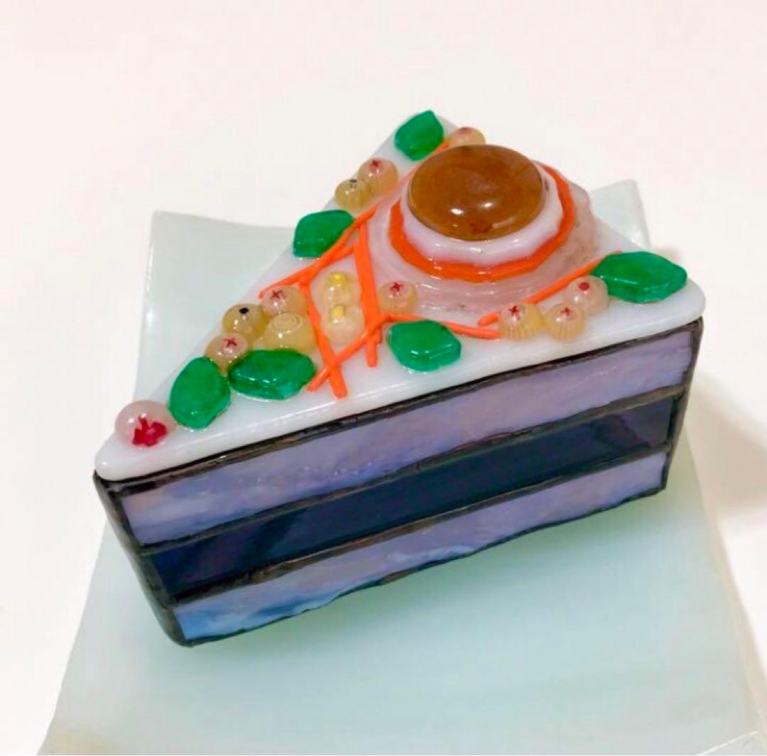 ステンドグラスケーキ(A)(B)(C)(D)(E)(G)(H)皿付7個セット売り