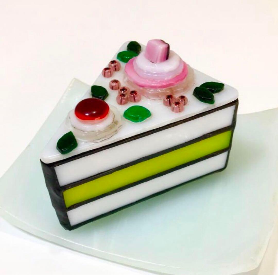 ステンドグラスケーキ(A)(B)(C)(D)(E)(G)(H)皿付7個セット売り