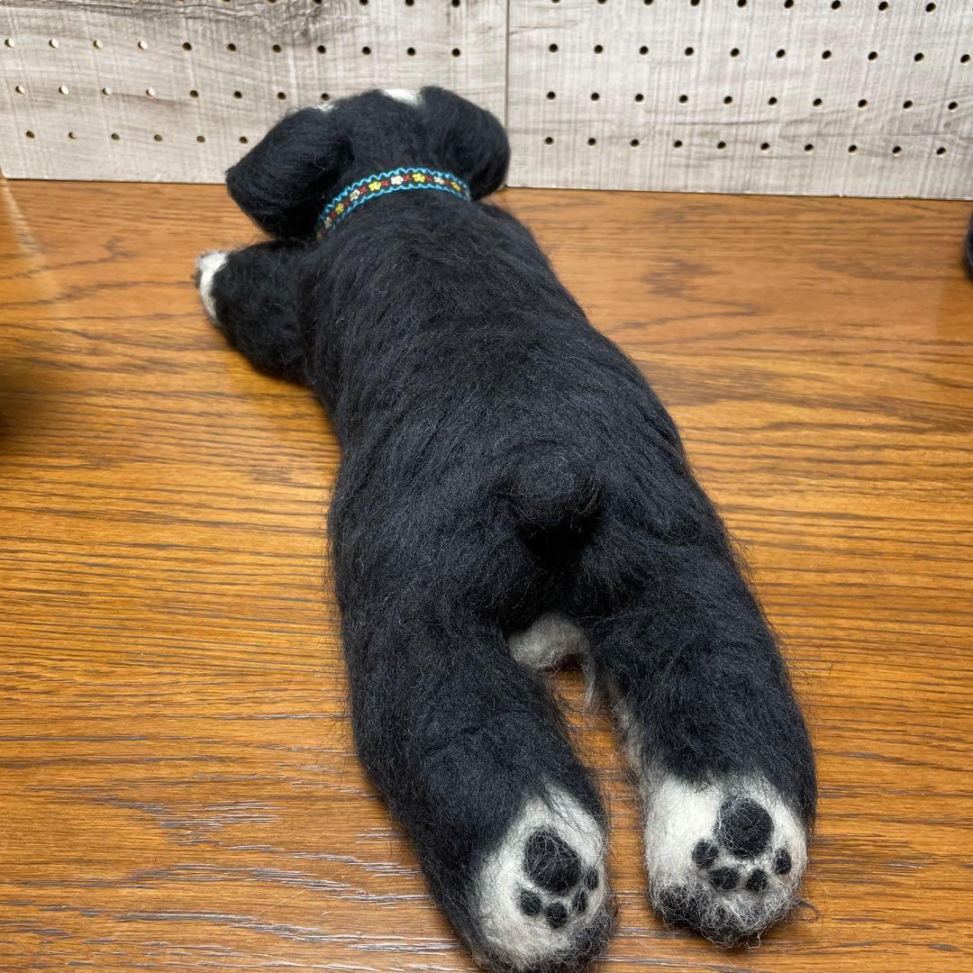 羊毛フェルト　ミニチュアシュナウザー　3点