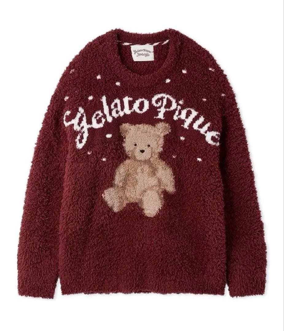 ジェラートピケ 【HOLIDAY】ジェラートスノーベアジャガードプルオーバー