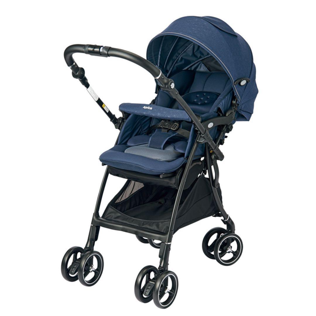 【限定1000台】Aprica ラクーナビッテクッション ネイビー レインカバー