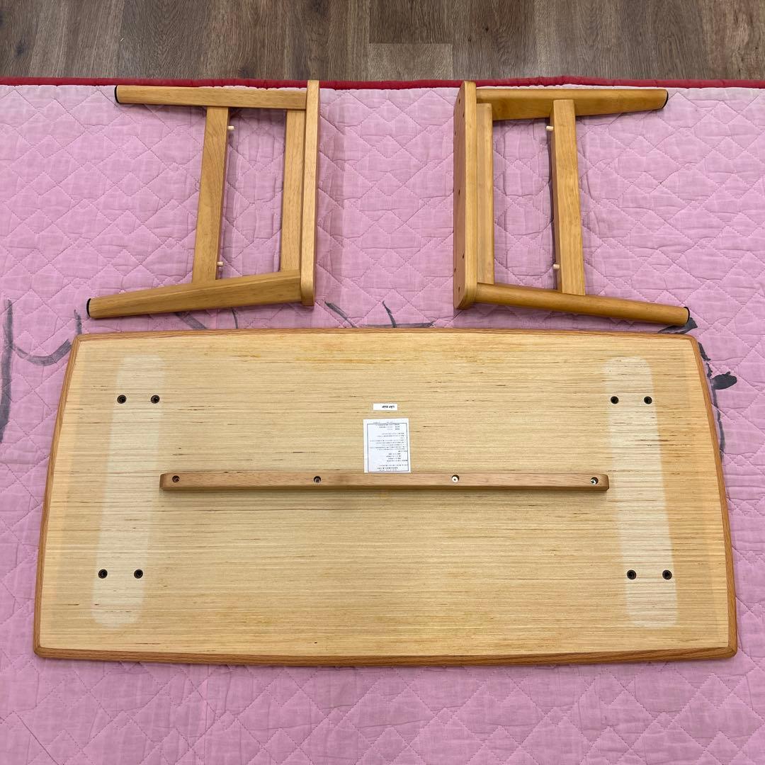 Yuri 展示品★センターテーブル 棚付ローテーブル 北欧調 中棚付き