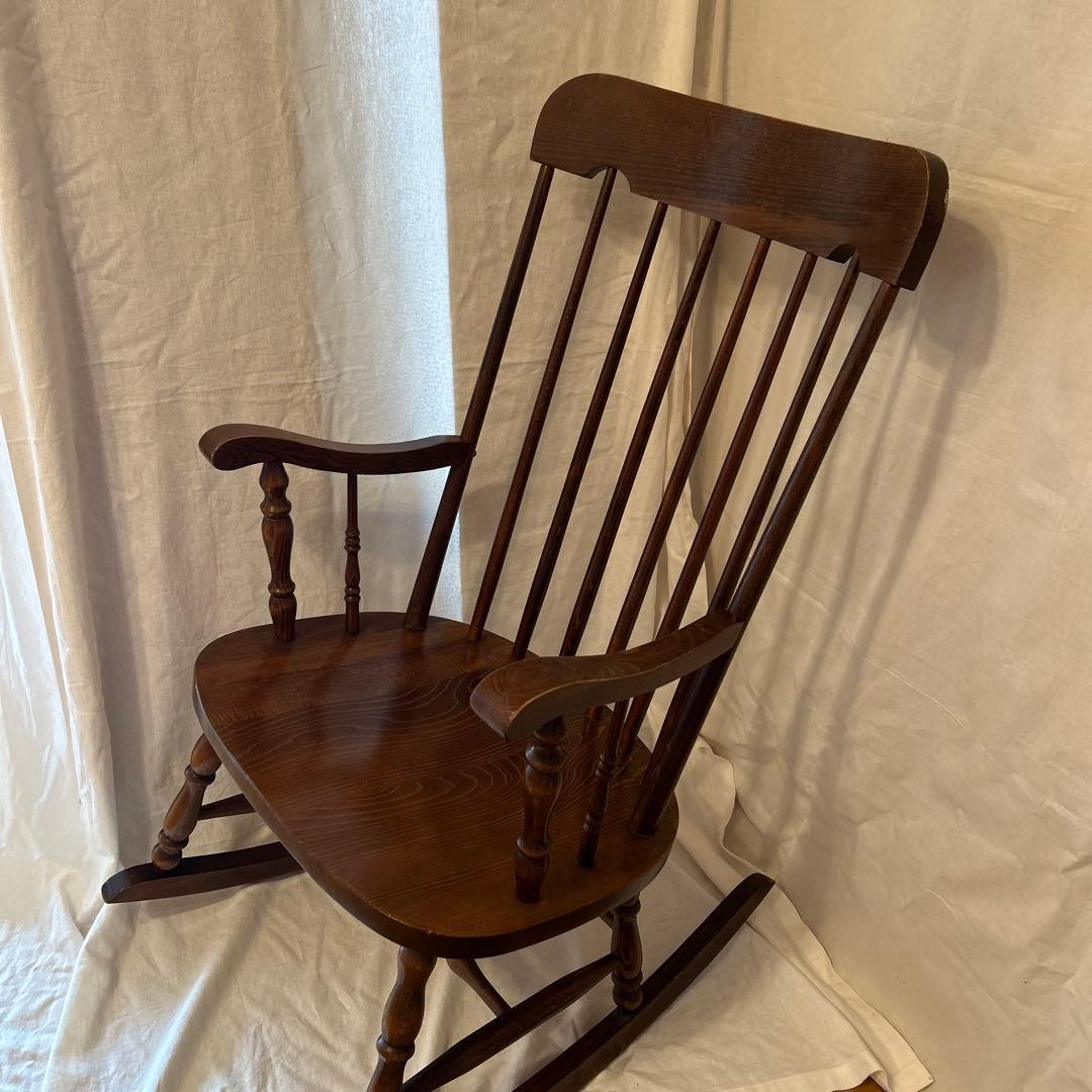 柏木工 （カシワ）ロッキングチェア キズ スレありますが艶と味あります