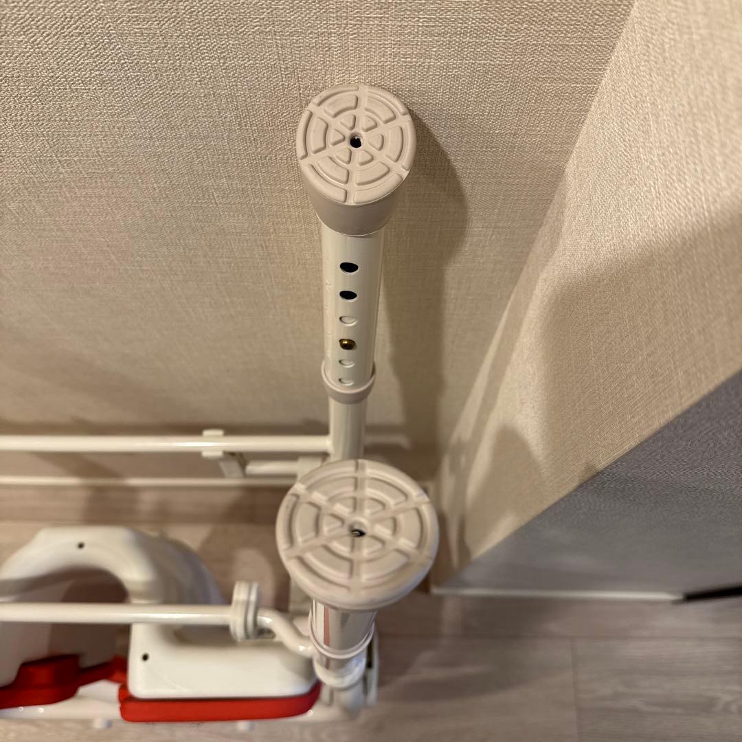 美品【送料込】介護用シャワーチェア 安寿 HPフィット レッド 背もた