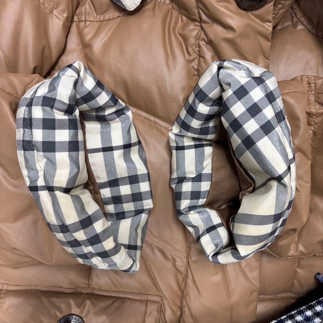 秦*琳様 バーバリーブルーレーベル　ダウンコート　フード付き　ノバチェック　大き