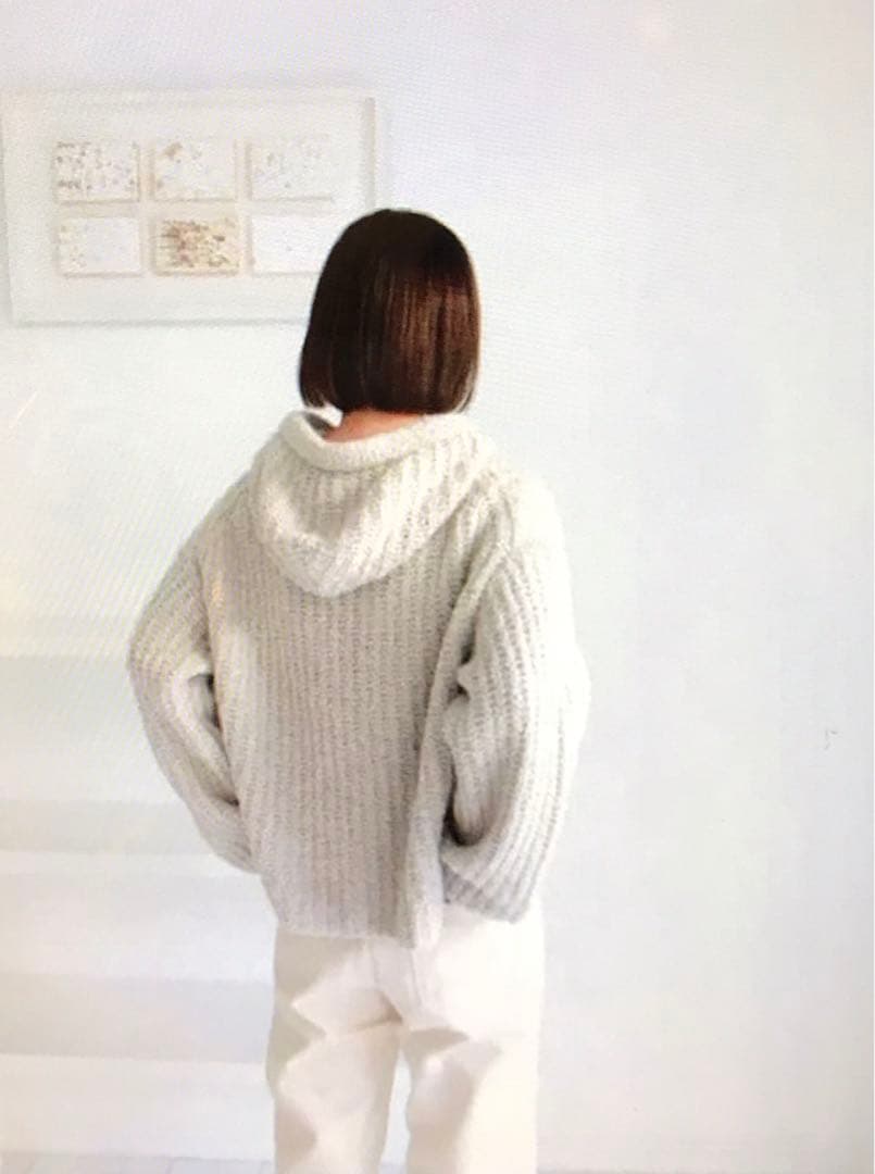 未使用 美品✨ギャルリーヴィー 完売 コットン パイル フーデッドプルオーバー