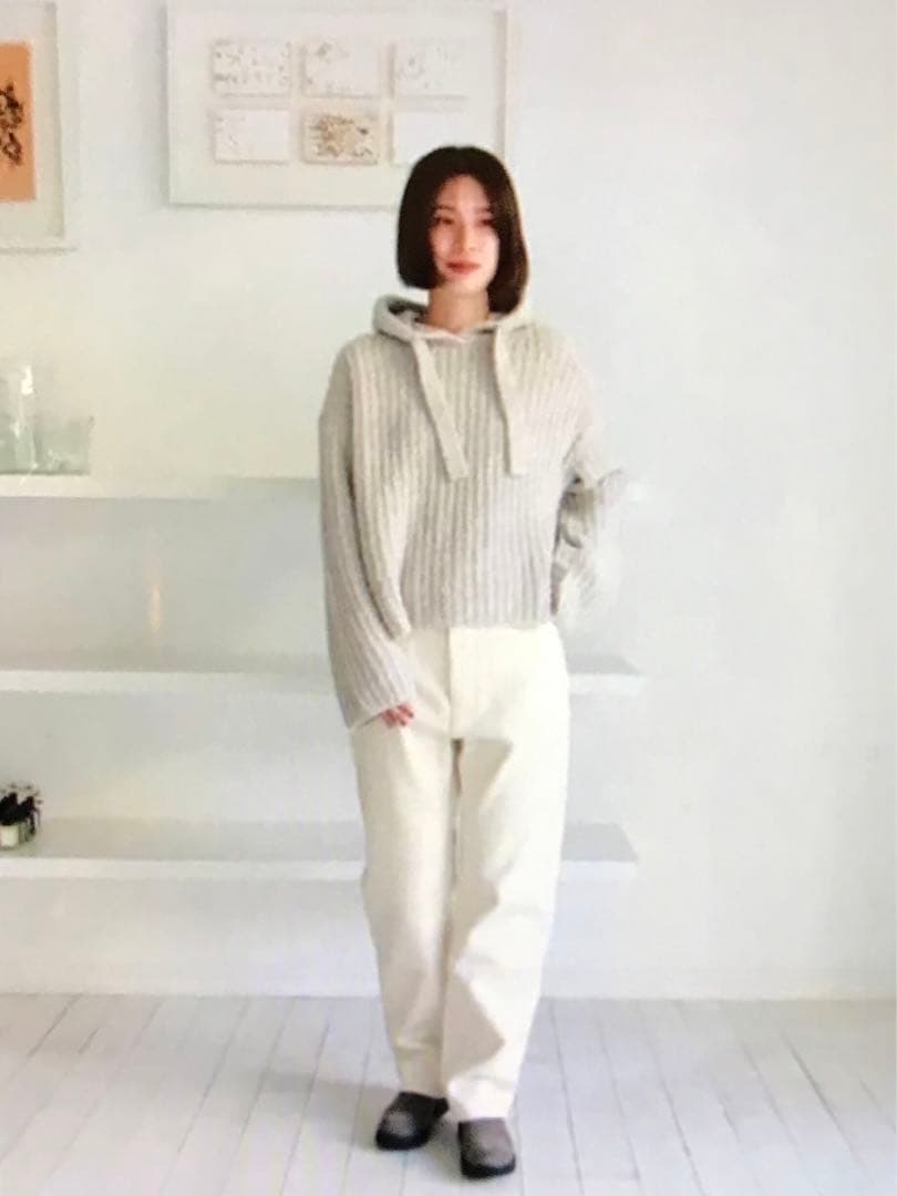 未使用 美品✨ギャルリーヴィー 完売 コットン パイル フーデッドプルオーバー