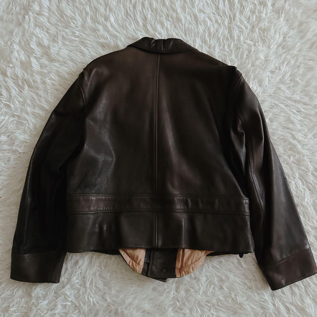 最高級✨ジョルジオアルマーニ レザージャケット 本革 メンズ 48サイズ