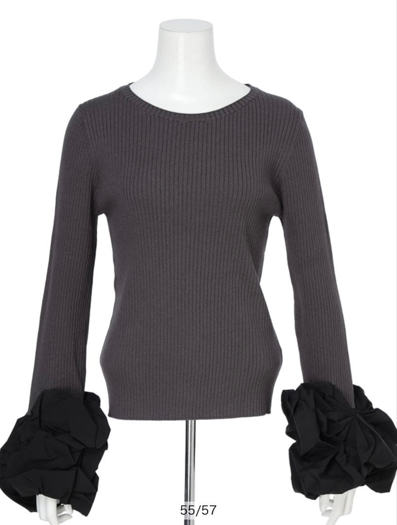 CADUNE袖バルーンニット75354070