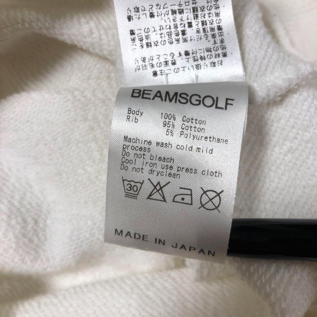 ビームスゴルフ◆オレンジレーベル ダブルジップ パーカー◆ホワイト Mサイズ