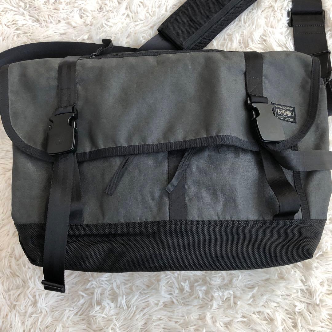 吉田カバンPORTERポーター　メッセンジャーバッグ　グレーワイヤー素材