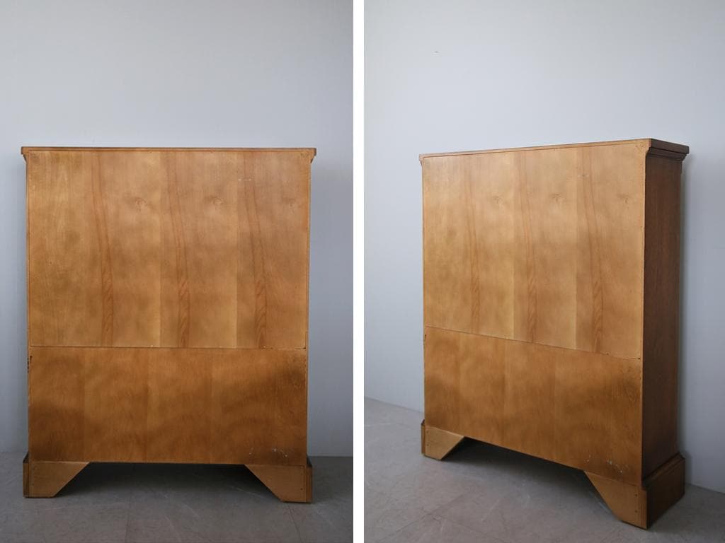 英国アンティーク木製ブックシェルフ/本棚/食器棚/飾り棚/収納ラック92-126