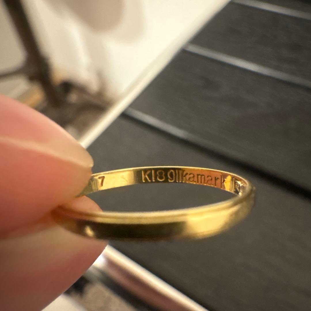 K18 ヴィンテージ リング 7号