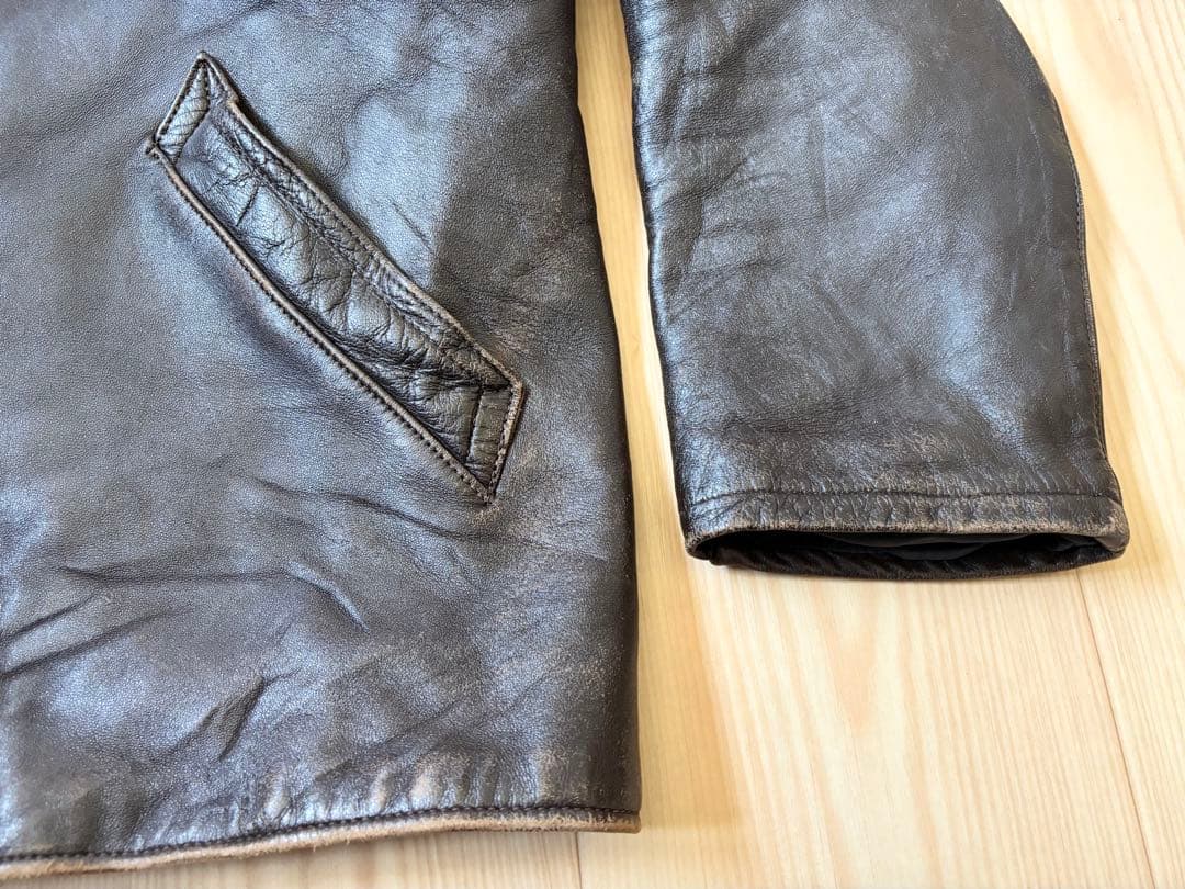 50s - 60s GVF レザーコート ジャケット フレンチ ワーク