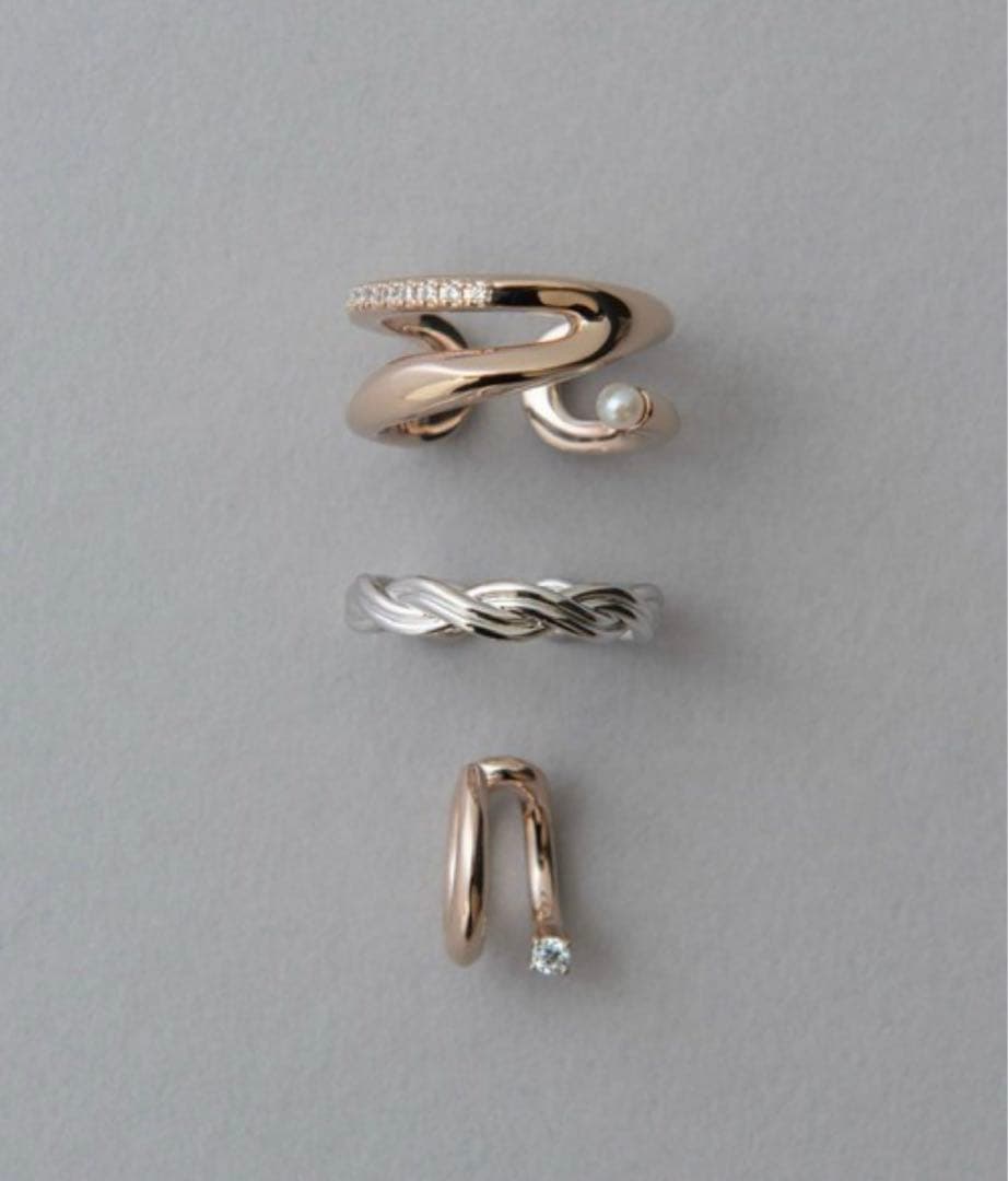 パール＆ビジュー リングカフ/ピークカフ セット　ete