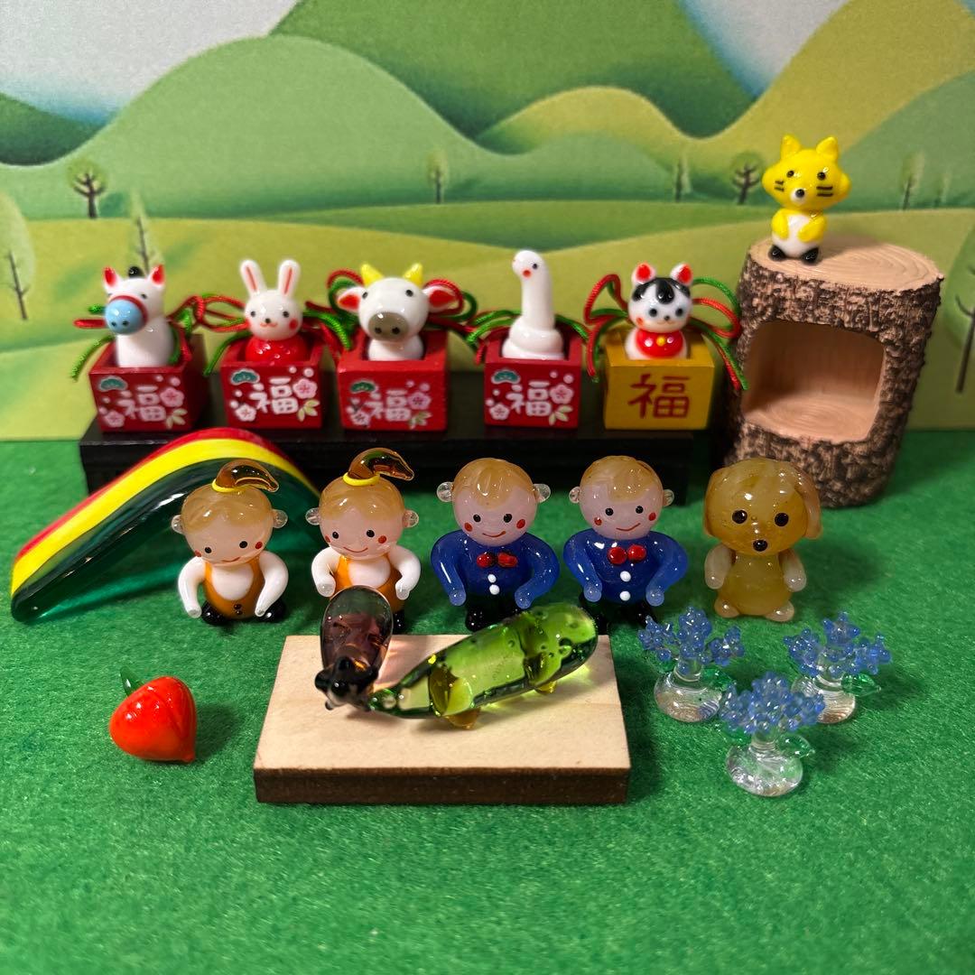 凛☆蘭　ガラス細工　ミニチュア