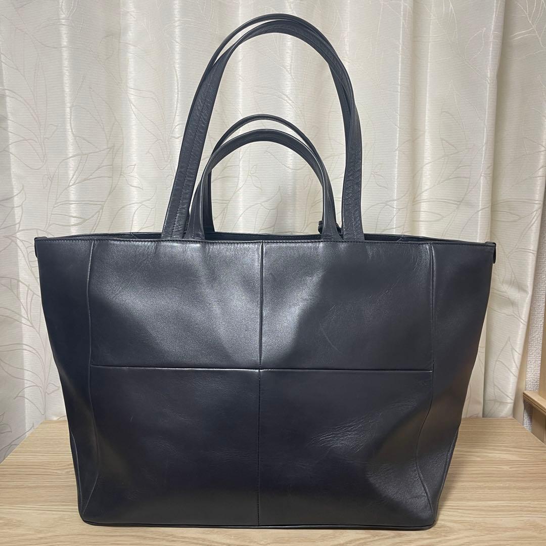 PID ピーアイディー　Altare アルタール　トートバッグ　レザー　A4 紺