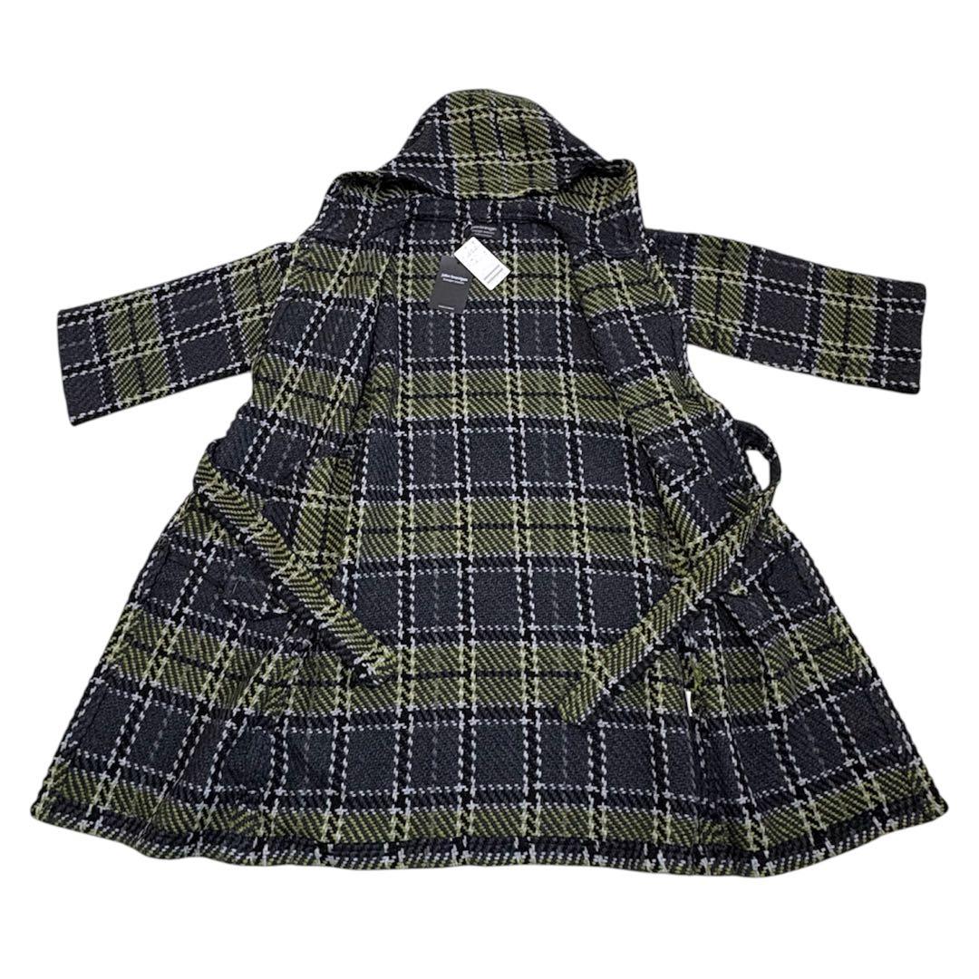 未使用　ジョンブラニガン　ジャーナル別注　ウール　チェック　フード　ニットコート