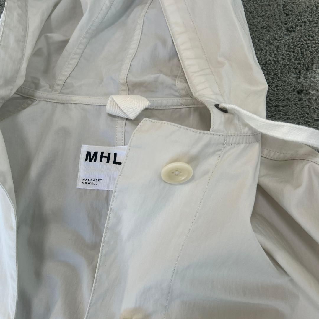 y218Mei美品MHL フード付きホワイトコート サイズI