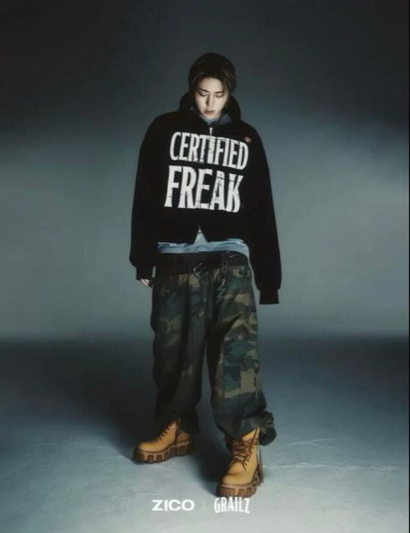 Grailz 24fw FREAKダブルジップパーカー