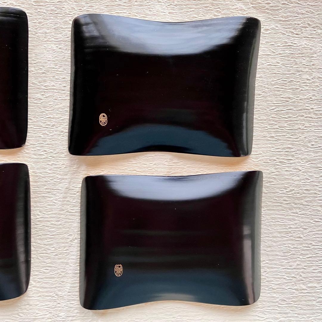 象彦 竹銘々皿 菓子皿 金箔 銀箔 ６枚セット