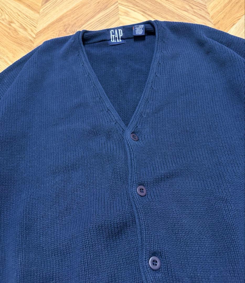 90s OLD GAP コットンニットカーディガン デカタグ セーター