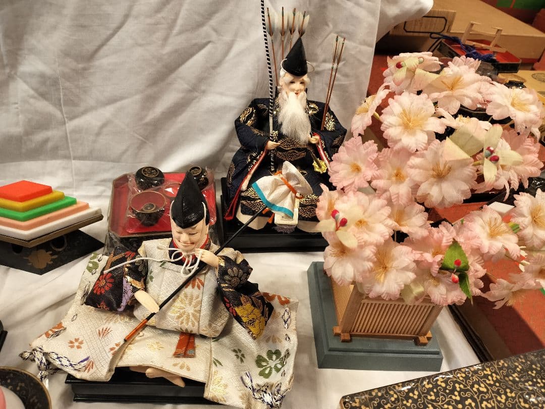 【配送無料】ひな人形　豊龍　桃花雛　七段飾用　昭和