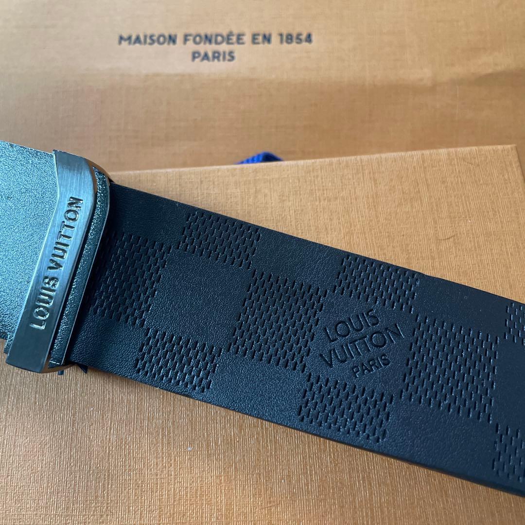 ブラック レザー ベルト　モノグラム　リバーシブル　ラスト一点！