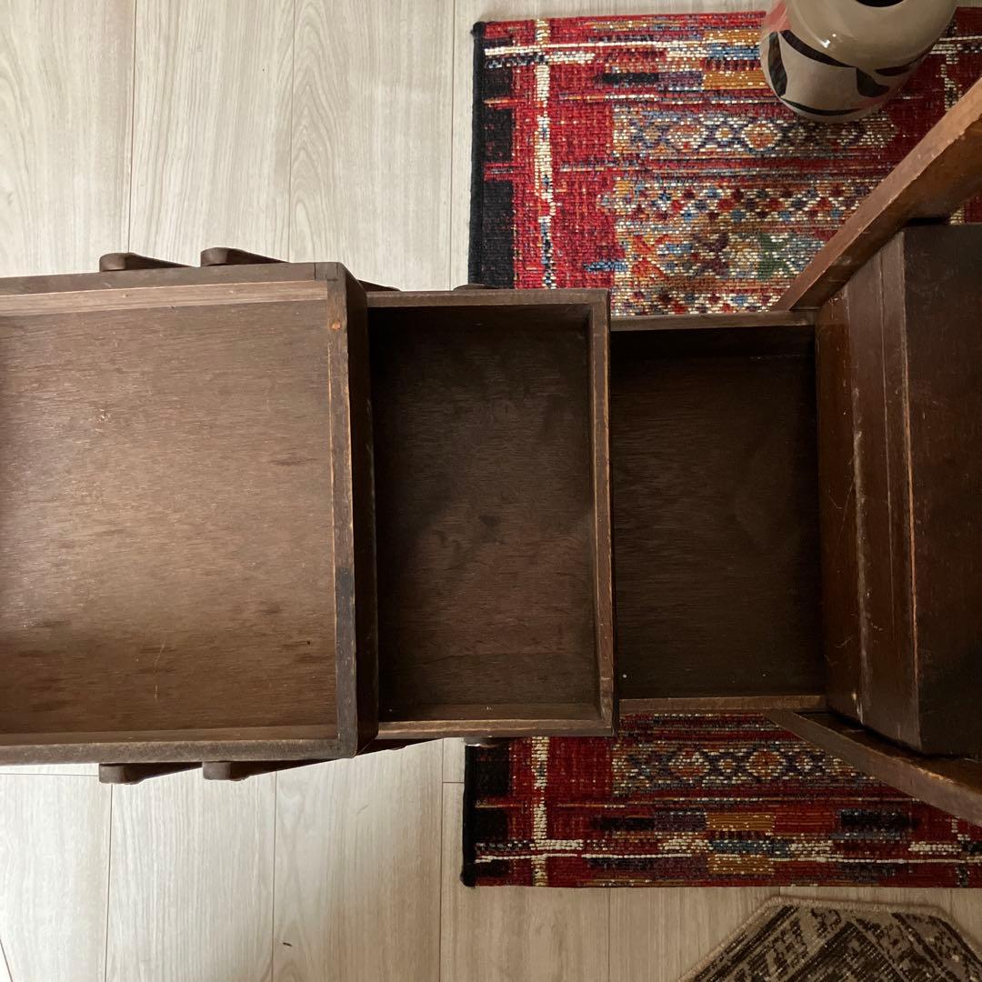 木製アンティーク収納ボックス