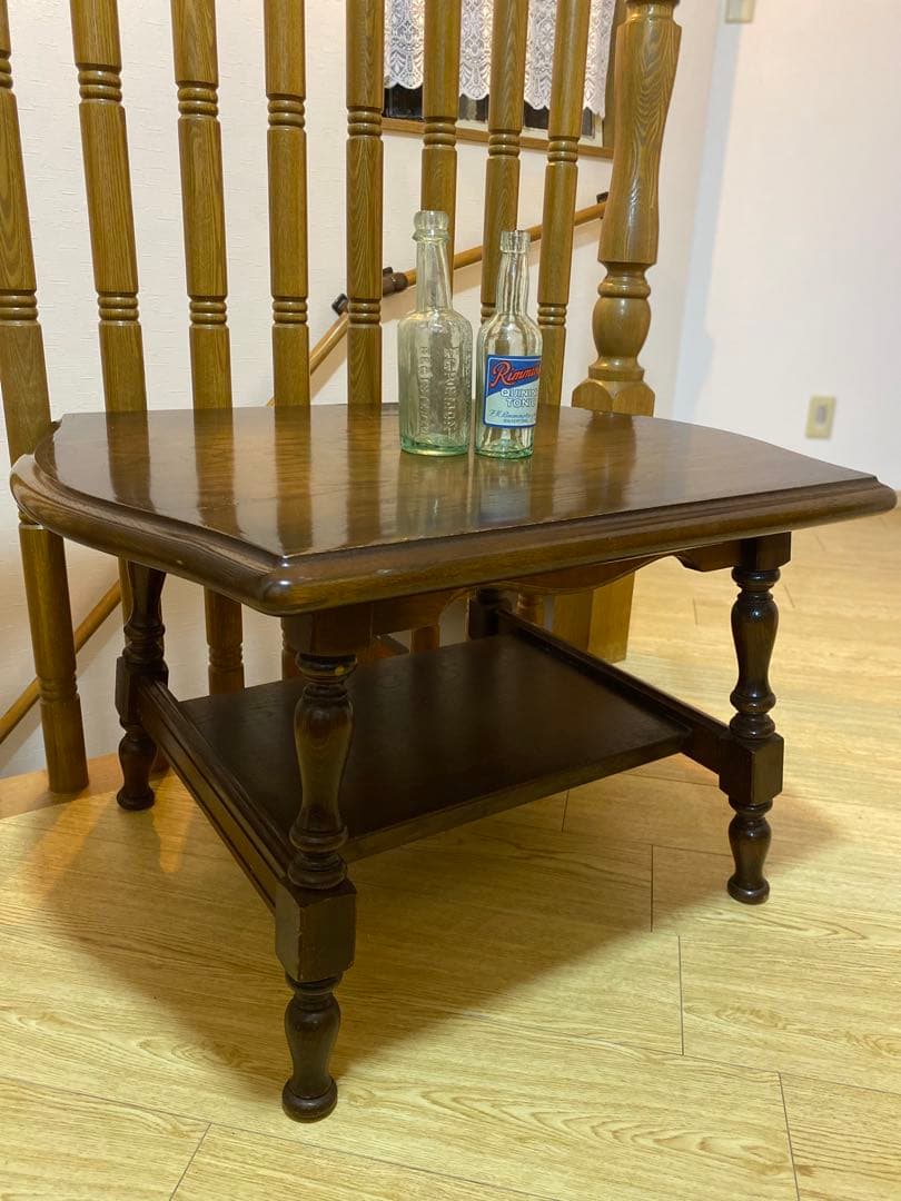 飛騨産業　ヴィンテージ サイドテーブル　ナラ　レトロ　昭和　53年製　最終価格