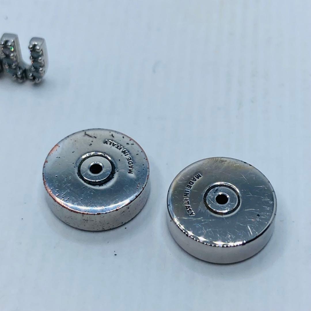 極美品✨ miumiu ミュウミュウ ピアス 両耳 ストーン シルバー