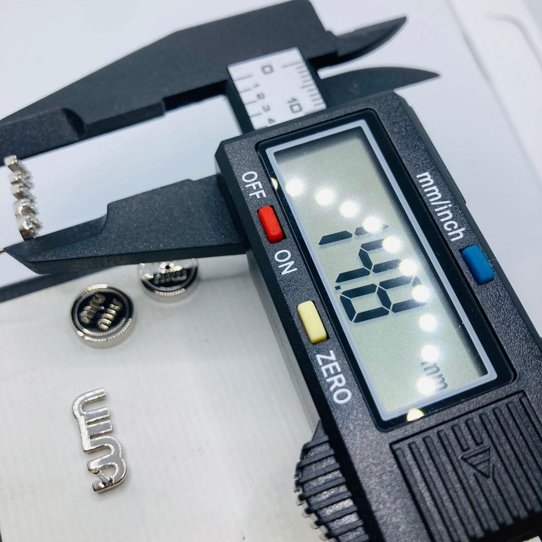 極美品✨ miumiu ミュウミュウ ピアス 両耳 ストーン シルバー