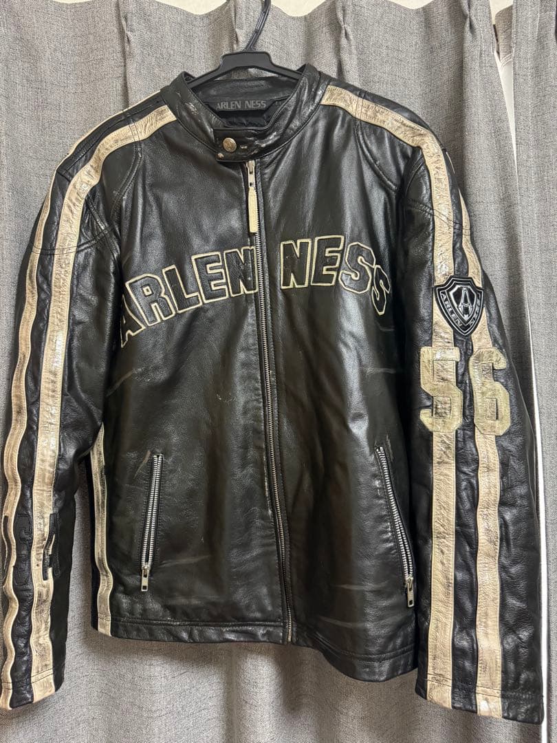の*ん様 シングルライダース L 羊革 シープスキン ARLENNESS アレン